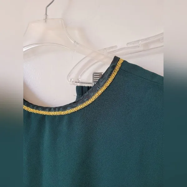 Vintage F.A.D. Emerald Green 2 Piece Skirt Set Retro Grandma Pleat Plus Size 2X - Image 3