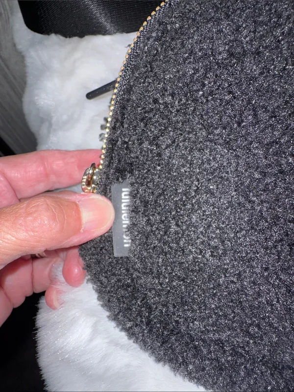 lululemon athletica Black Sherpa Crossbody Belt Bag with Gold Hardware - Image 4