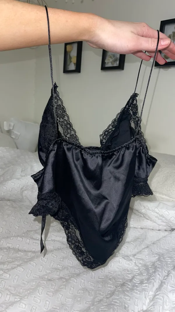 Black Satin Top - Image 2