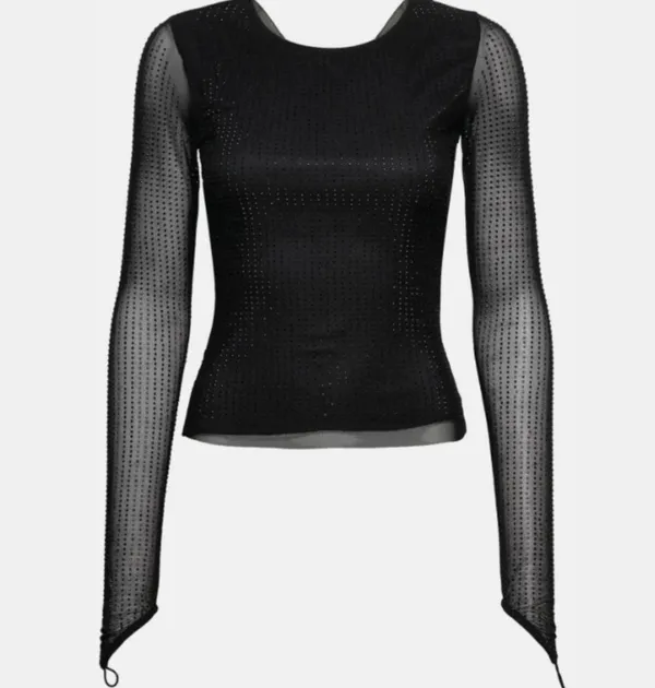 Revolve black Rhinestone Top - Image 3