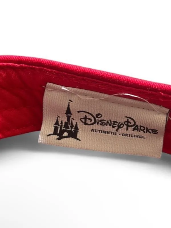 Disney Parks Authentic Minnie Mouse Visor Polka Dot Bow Cap Adult Red and Black - Image 3