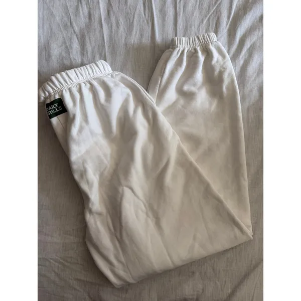Daily Drills Made in USA Cotton Sweatpants XS/S White Logo Pants Joggers - Image 5