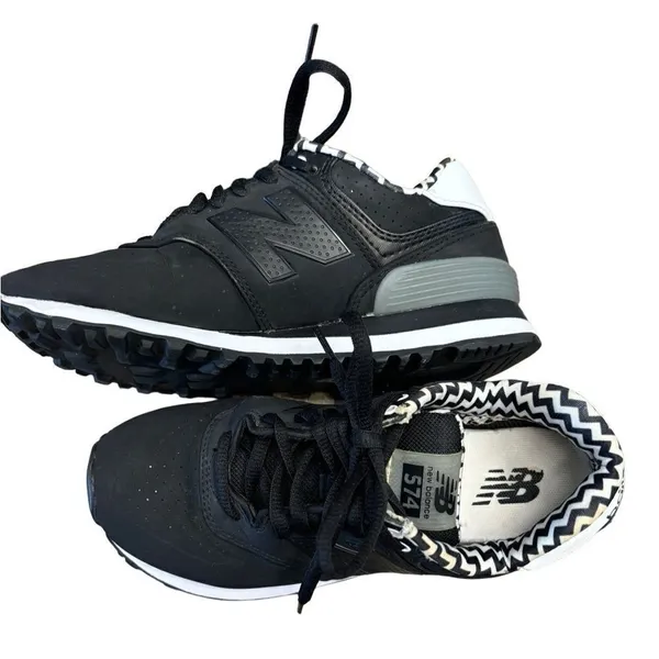 New Balance 574 Black & White Sneakers Women’s Size 5 - Image 6
