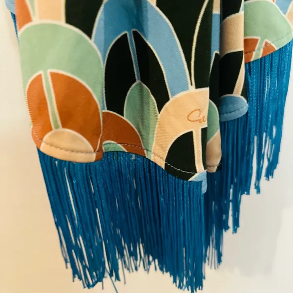 $695 CARA CARA Loretta Dress Geo Dew Moss Sz Small New - Image 9