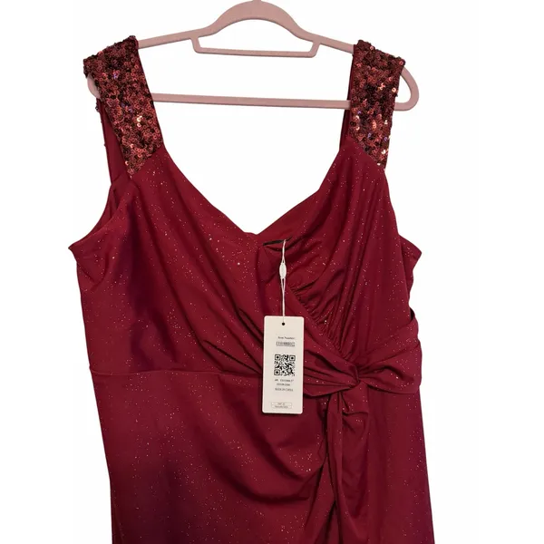 NWT EverPretty Red Sequin Formal Gown - Size 22 - Image 13