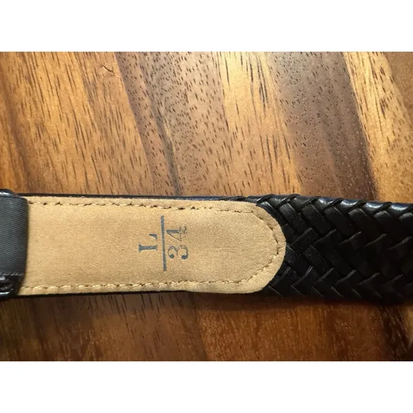 Onyx Brighton Women’s Braided Black Leather Belt L/34 - Image 11