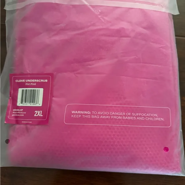 Pink Clover Hot Pink Underscrub Shirt - Image 3