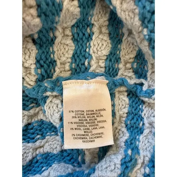 Anthropologie Sleeping on Snow Popcorn Stitch Pullover Sweater Size M Blue - Image 6