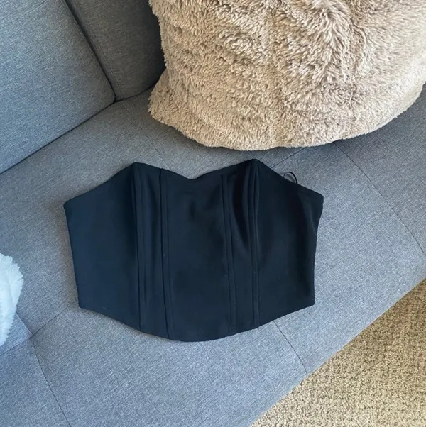 Corset top Black Size M - Image 4