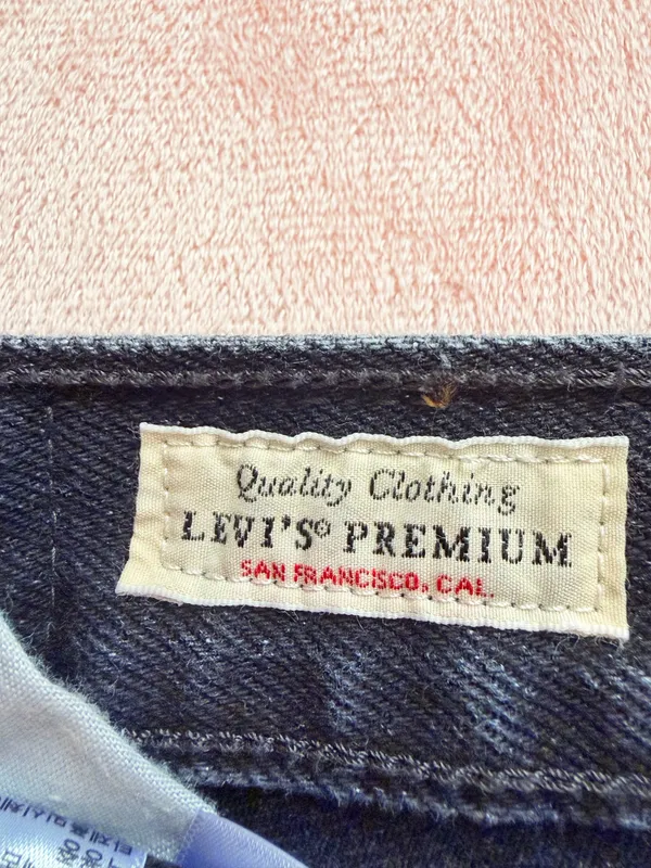 Levi's Black Jeans 501 90s Straight Leg 23 - Image 3