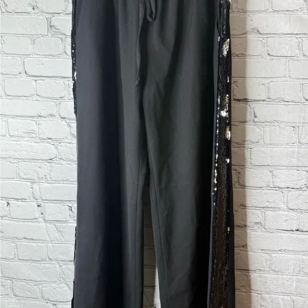 Milly Black Sequin women’s pants size medium - Image 5