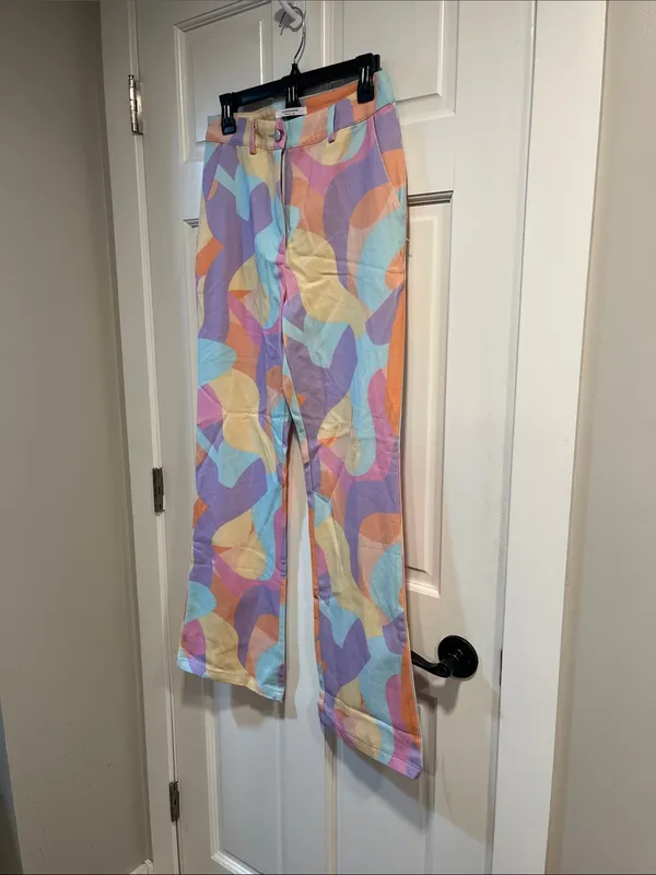 Peppermayo Colorful Print Pants NWOT US Size 4 - Image 2