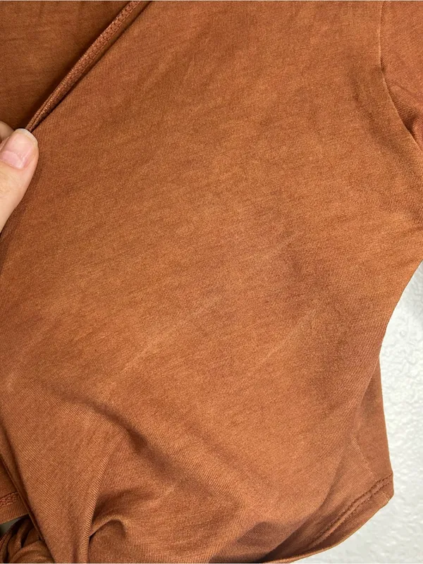 Indigo Luna Agni Wrap Top Medium Plant Viscose Yoga Ballet Boho Brown - Image 6