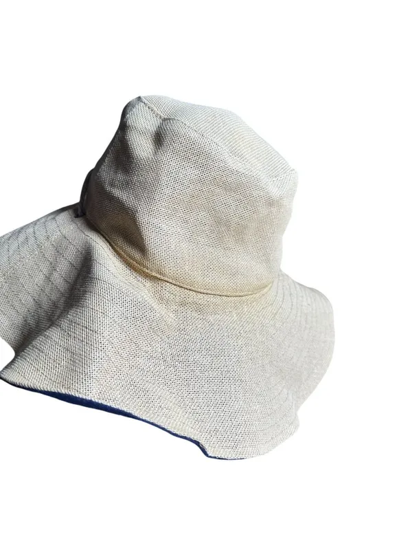 Tory Burch Adjustable Wide Brim Sun Hat Khaki Safari Beach Resort Hat - Image 7