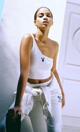 Playboy one shoulder crop top - Image 2
