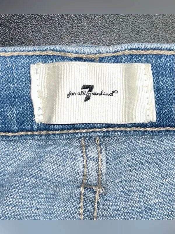 7 For All Mankind Light Blue Denim Jeans - Image 2