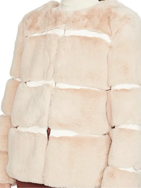 Anthropologie Keepsake the Label Ariel Faux Fur Coat Jacket in Crème Sz Med - Image 6