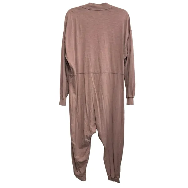 Free People‎ Just Because Onesie Pink Harem Jumpsuit Medium - Image 3