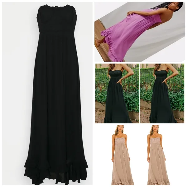 FREE PEOPLEAdella Corset Maxi Dress In Black Size S - Image 8