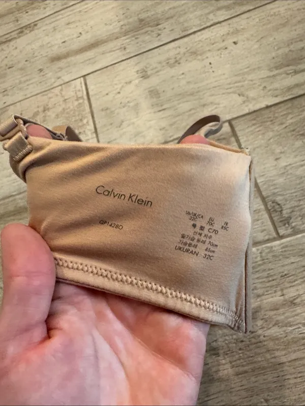 Calvin Klein Nude Padded T-Shirt Bra 32C - Image 4