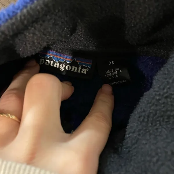 Patagonia Half Zip Up‎ Fleece Pullover Royal Blue Made in USA Xsmall polartec - Image 2