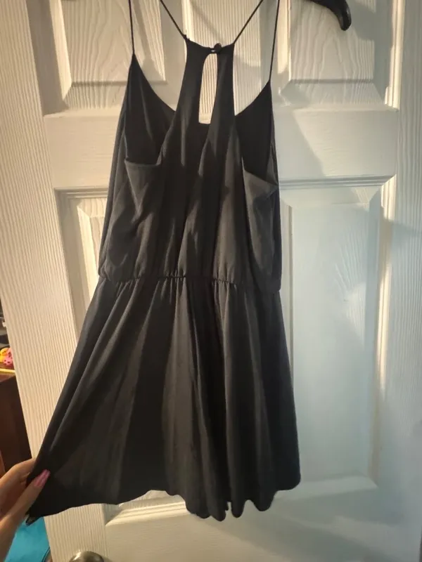 Plain Black Romper - Image 2