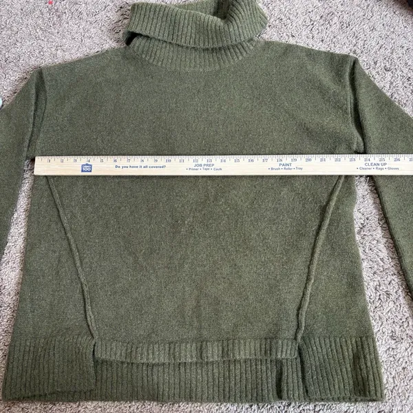 ANDREE by Unit Olive Green Mock Neck Sweater Women’s Size Small Cozy Cottagecore - Image 13