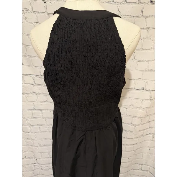 NWT Kirundo black sleeveless midi halter dress cotton blend size large - Image 6