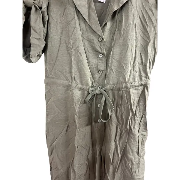 Anthropologie Tiny Heidi Green Utility Jumpsuit Short Sleeve Drawstring NWT S - Image 7