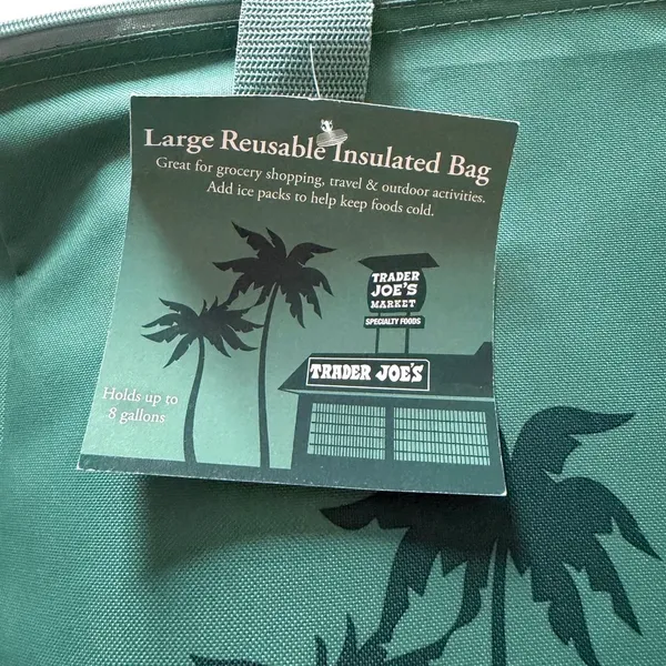 Trader Joe's Large Green Insulated Tote Bag - Image 2
