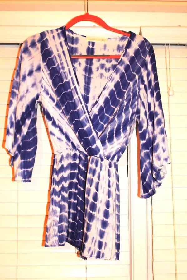 Blue Tie Dye Romper Size M - Image 2