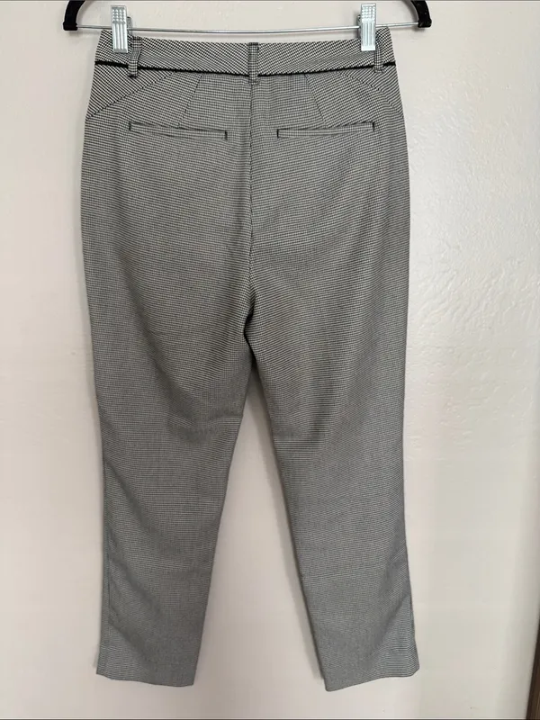 Whbm White House black market Slim ankle Dress Pants black white 2P petite - Image 2