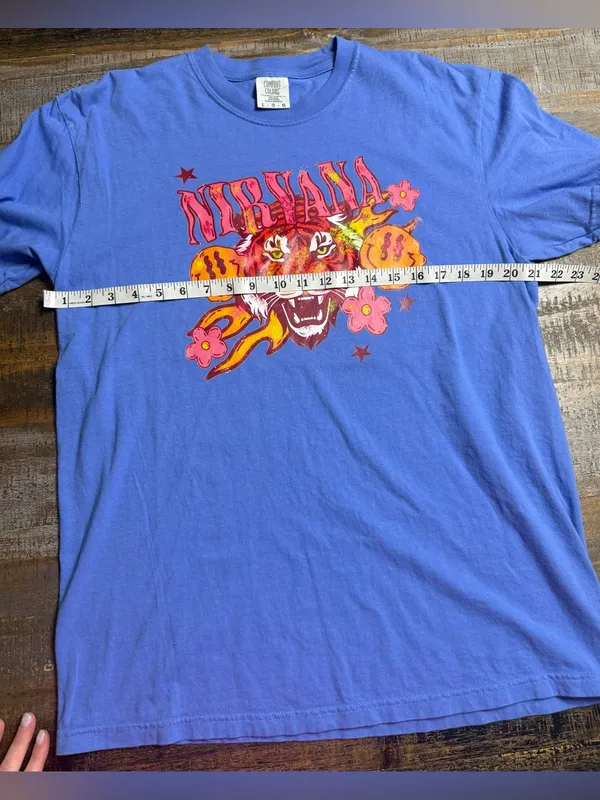 Comfort Colors Blue Tiger Nirvana Graphic Tee - Image 5