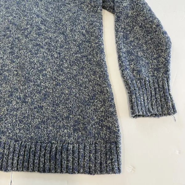 LL Bean Blue Cotton Ragg Funnelneck Pullover Tunic Sweater Size XL‎ - Image 7