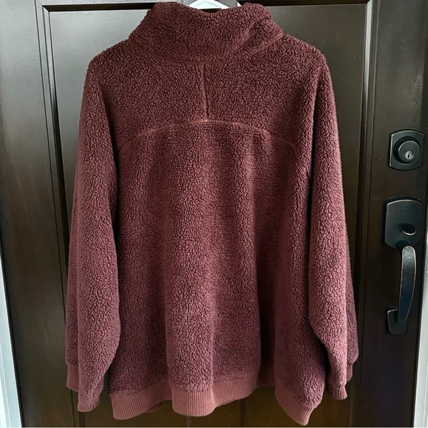 EUC Athleta Tugga Fleece Zip Front Jacket Brown Size 3X - Image 10