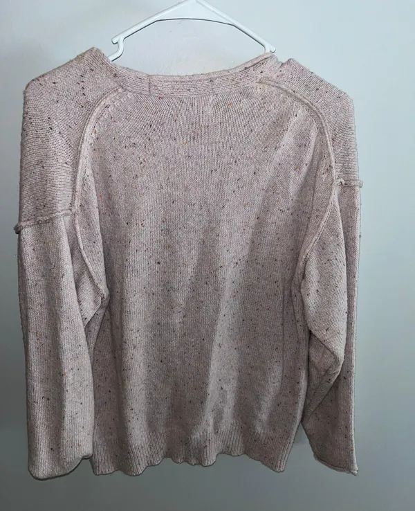 V Neck Button Up Sweater Size XS - Image 3