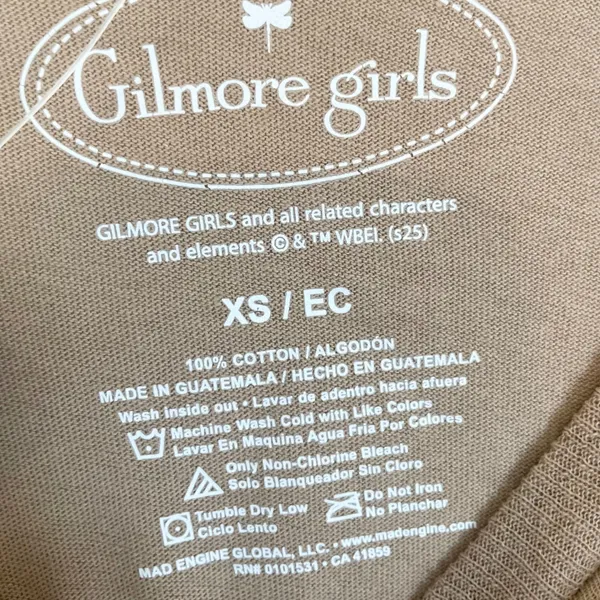 Gilmore Girls Dragonfly Inn Graphic T-Shirt Tan Cotton Short Sleeve XS NEW‎ - Image 5