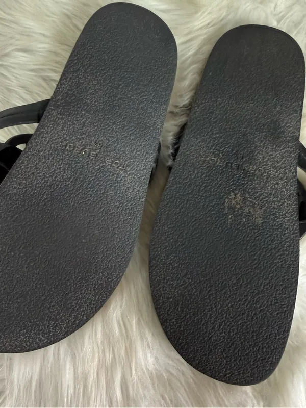 Tory Burch Miller Cloud Sandals Black Logo Thong Sandals Size 6.5 - Image 6