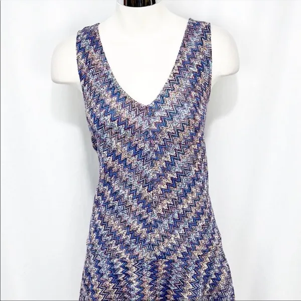 Anthro Maeve westwater‎ chevron knit v neck dress xs - Image 8