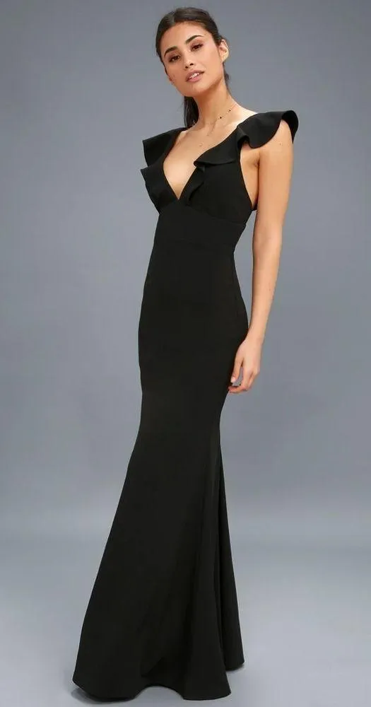Lulus Perfect Opportunity Black Maxi Dress in Black, Size XL NEW w/Tag - Image 2
