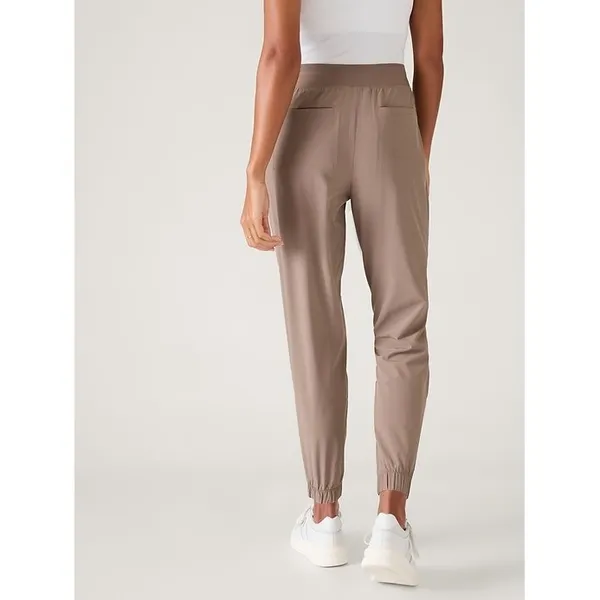 Athleta Brooklyn Heights Ankle Pants Taupe Brown Jogger 533443-07 Size 12 - Image 3