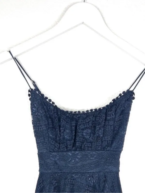 NWT Hello Molly blue lace spaghetti strap short dress whimsy romantic NEW SZ 4 - Image 3