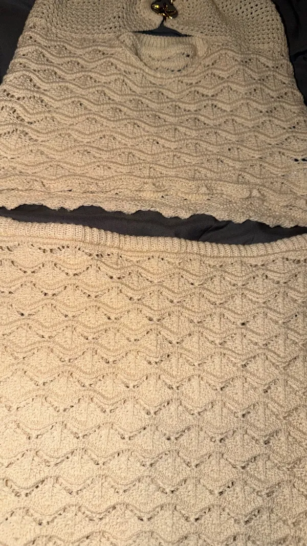 Cream crochet halter set Tan Size M - Image 2