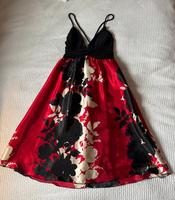 Floral Silk Dress - Image 2