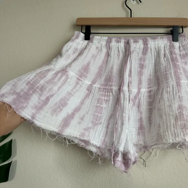 Stark X Tie Dye Cotton Shorts White Size L - Image 5