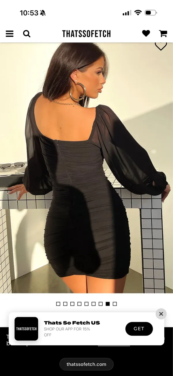 Only That’s So Fetch Dress Mini Black - Image 3