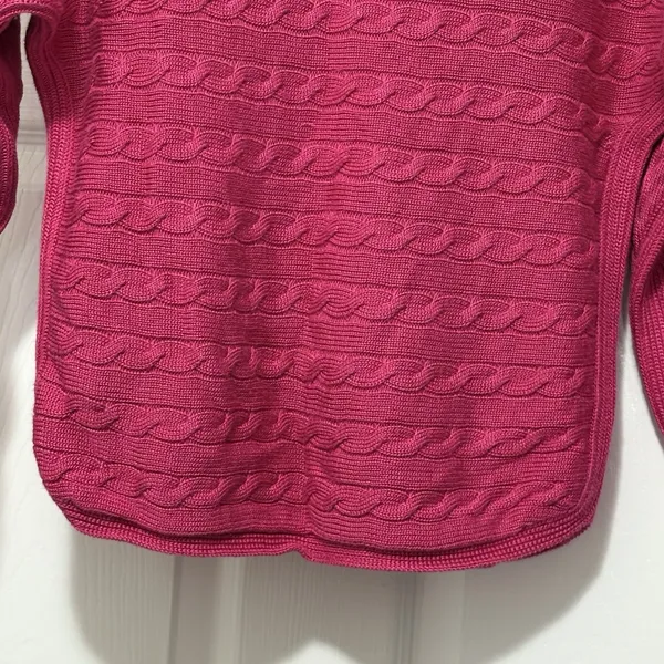 Lauren Ralph Lauren Pink Cable Knit Sweater Women’s Size XS - Image 2