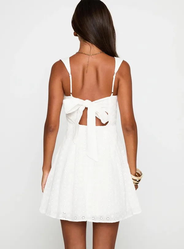 Princess Polly Dress White Mini - Image 3