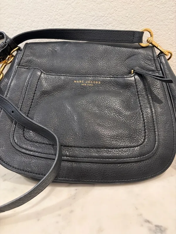 Marc Jacobs Empire City Mini Messenger Leather‎ Crossbody Bag, Black - Image 3