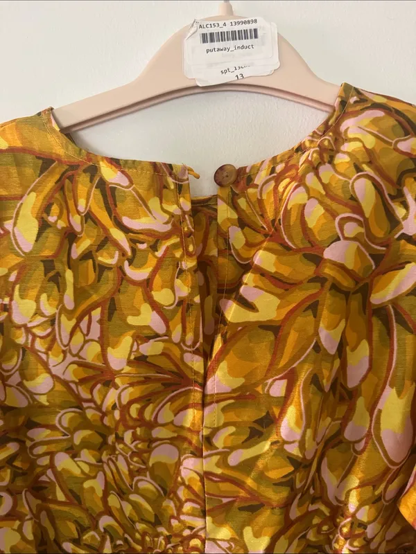 Kika Vargas for Target Women’s Puff-Sleeve Floral Print Dress in Mustard Yellow - Image 7